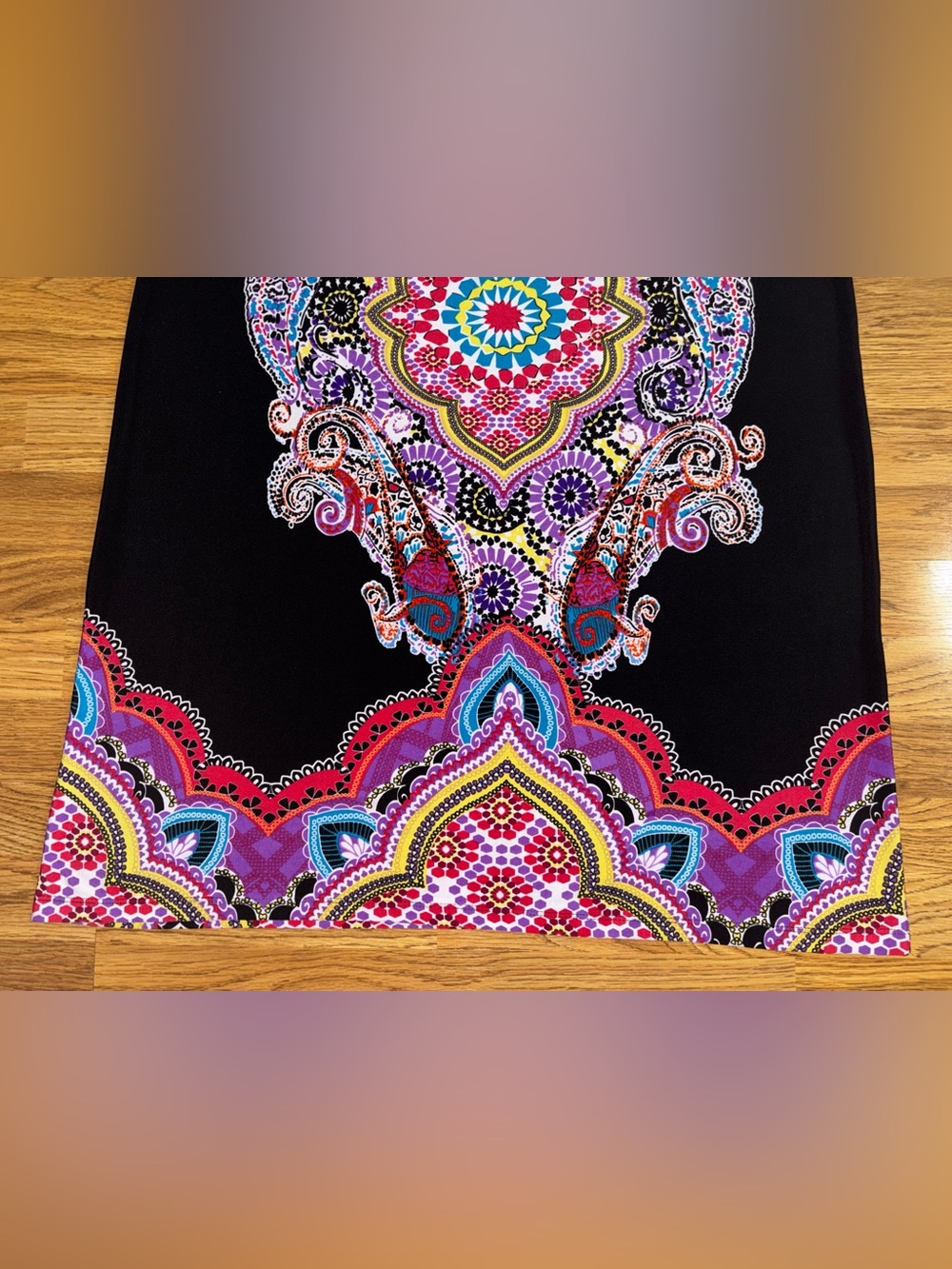 New Directions Boho Paisley Maxi Dress Women’s Size Large Sleeveless V Neck - Picture 8 of 14